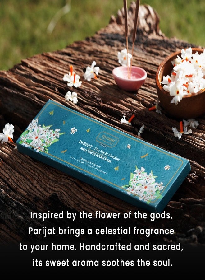 Nyassa Parijat Incense - Premium, Hand Dipped, Hand Rolled, Highly Scented Indian Incense Sticks-50 Grams - Image 2